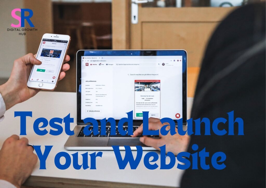 test and launch your website